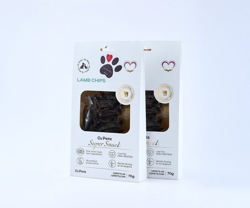 O2 Pets Snack Lamb hearts 70g x2