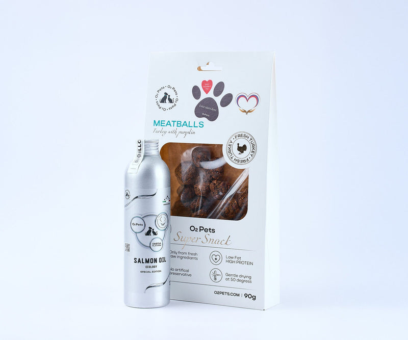 Natural Supplement Based on Omega-3 PLATINUM + Snack Meatballs Turkey