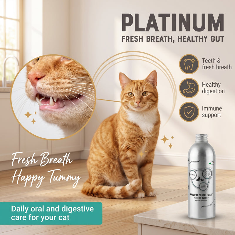 Nahrungsergänzungsmittel auf Basis von Omega-3 PLATINUM für Katzen