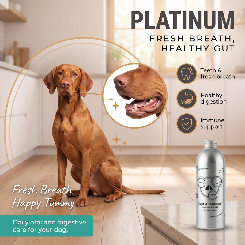 Natürliches Ergänzungsmittel auf Omega-3-Basis PLATINUM für Hunde